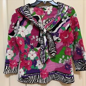 Alberto Makali Crinkle pink Top medium